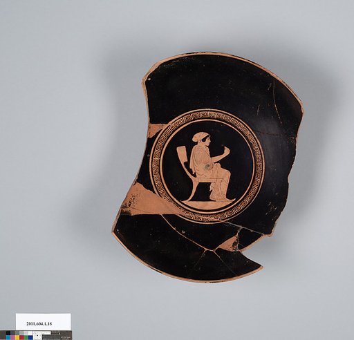 Terracotta fragments of a kylix (drinking cup)