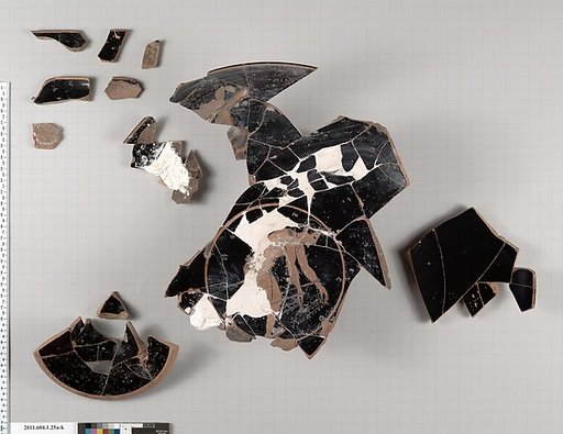 Terracotta fragments of a kylix (drinking cup)