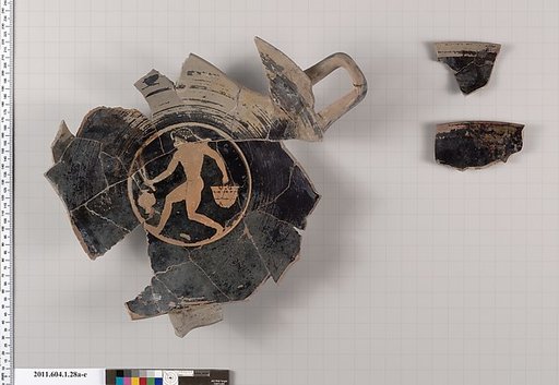 Terracotta fragments of a kylix (drinking cup)