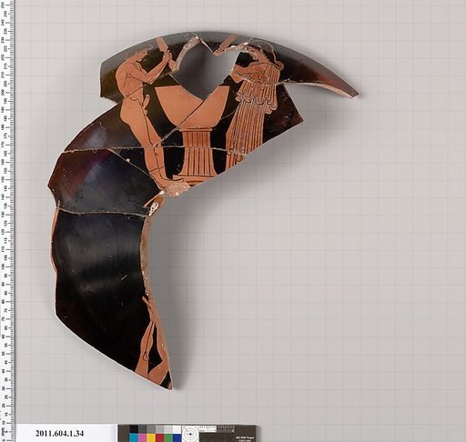 Terracotta fragments of a kylix (drinking cup)