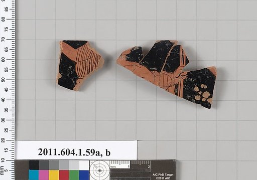 Terracotta fragment of a kylix (drinking cup)