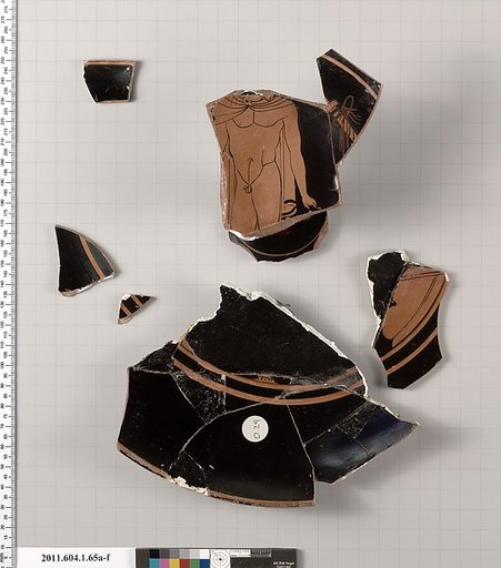 Terracotta fragments of a kylix (drinking cup)