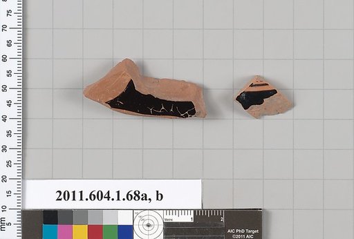 Terracotta fragments of a kylix (drinking cup)