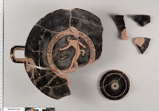 Terracotta fragments of a kylix (drinking cup)