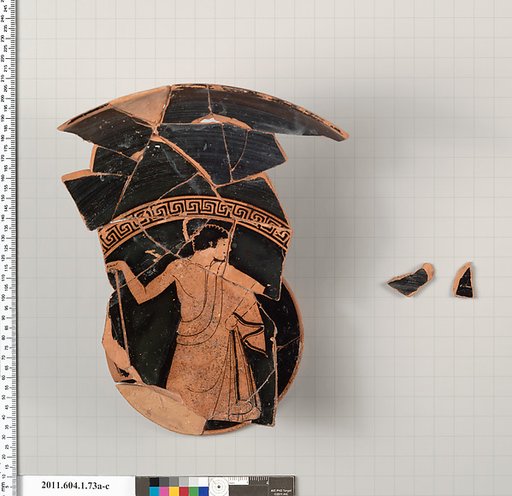 Terracotta fragments of a kylix (drinking cup)