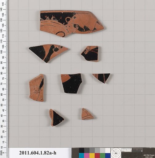 Terracotta fragments of a kylix (drinking cup)