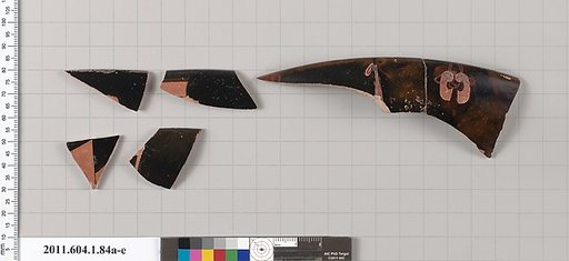 Terracotta fragments of a kylix (drinking cup)