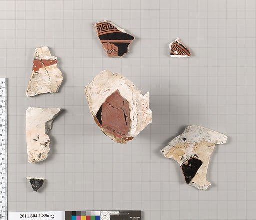Terracotta fragments of a kylix (drinking cup)
