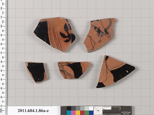 Terracotta fragments of a kylix (drinking cup)