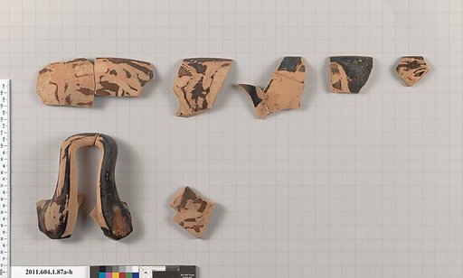 Terracotta fragments of a kylix (drinking cup)