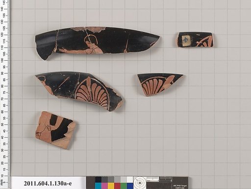 Terracotta fragments of a kylix (drinking cup)