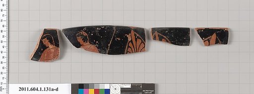 Terracotta rim fragments of a kylix (drinking cup)