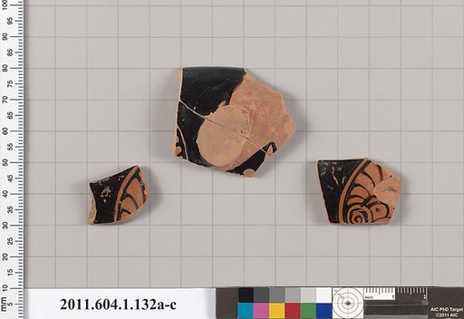 Terracotta fragments of a kylix (drinking cup)