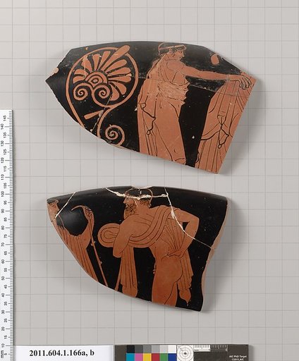 Terracotta rim fragments of a kylix (drinking cup)
