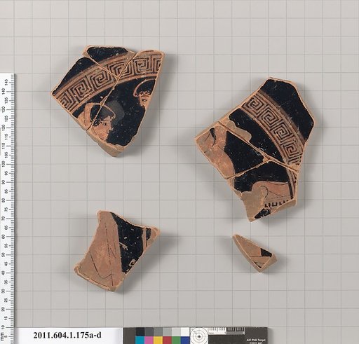 Terracotta fragments of a kylix (drinking cup)