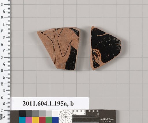 Terracotta fragments of a kylix (drinking cup)