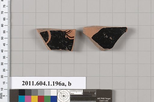 Terracotta fragments of a kylix (drinking cup)