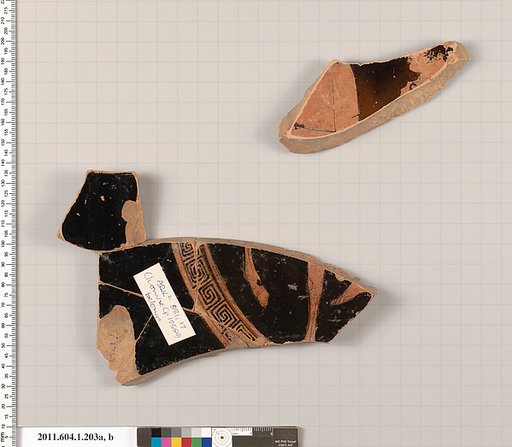Terracotta fragments of a kylix (drinking cup)