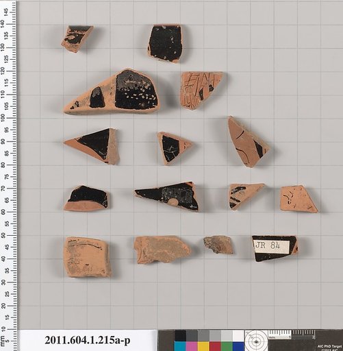 Terracotta fragments of a kylix (drinking cup)