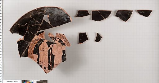 Terracotta fragments of a kylix (drinking cup)