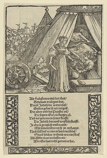 Judith with the Head of Holophernes, from "Das Büchle Memorial"
