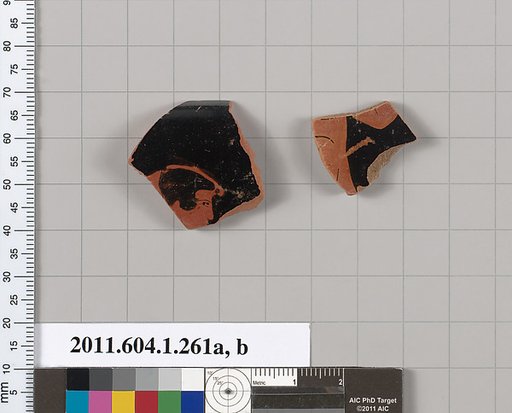 Terracotta fragments of a kylix (drinking cup)