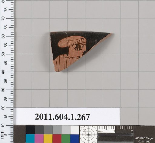 Terracotta rim fragment of a kylix (drinking cup)