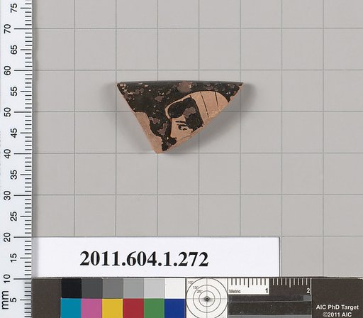 Terracotta rim fragment of a kylix (drinking cup)
