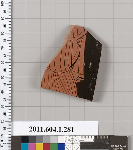 Terracotta fragment of a kylix (drinking cup)
