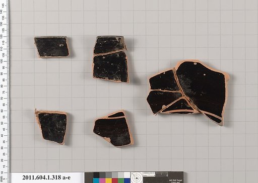 Terracotta fragments of a kylix (drinking cup)
