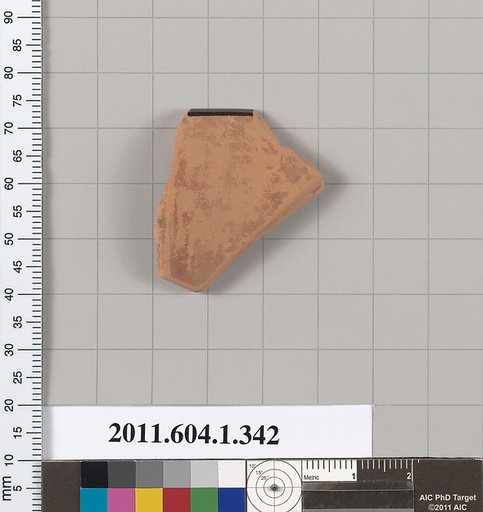 Terracotta rim fragment of a kylix (drinking cup)