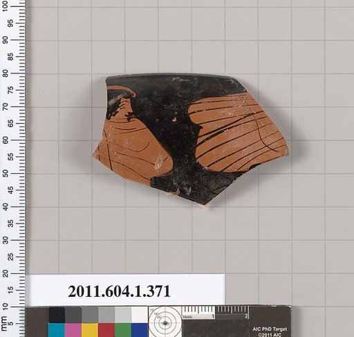 Terracotta rim fragment of a kylix (drinking cup)