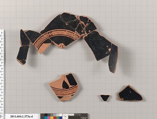 Terracotta fragments of a kylix (drinking cup)