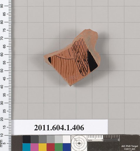 Terracotta fragment of a kylix (drinking cup)