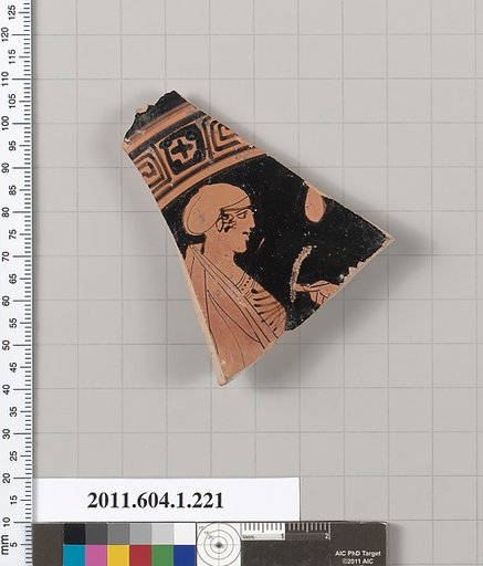 Terracotta fragment of a kylix (drinking cup)