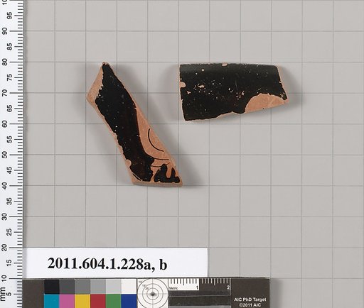 Terracotta fragments of a kylix (drinking cup)