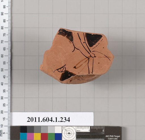 Terracotta fragment of a kylix (drinking cup)