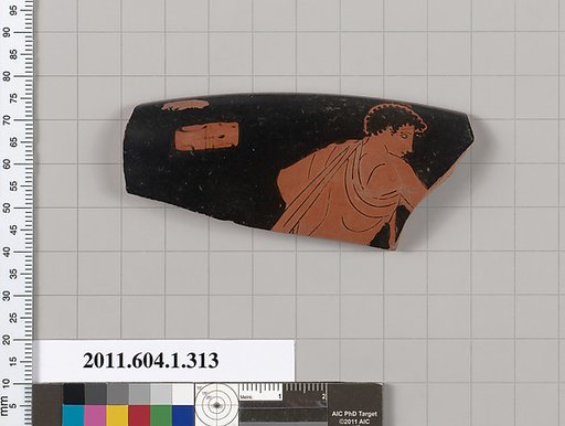 Terracotta rim fragment of a kylix (drinking cup)