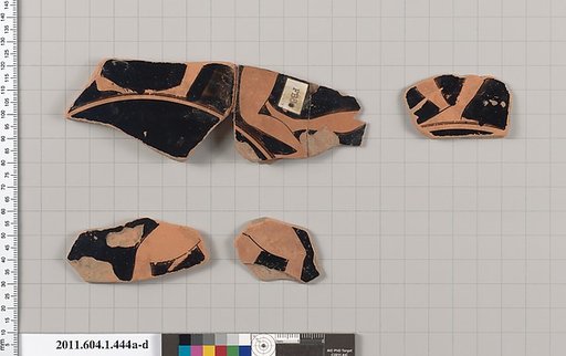 Terracotta fragments of a kylix (drinking cup)