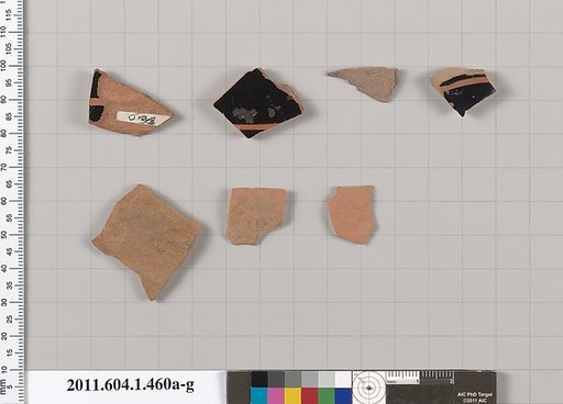 Terracotta fragments of kylikes (drinking cups)