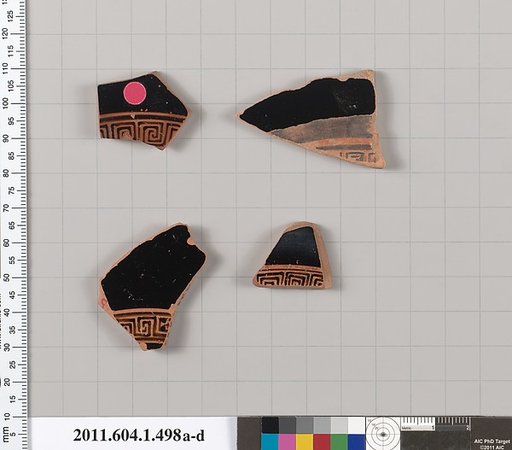 Terracotta fragments of kylikes (drinking cups)