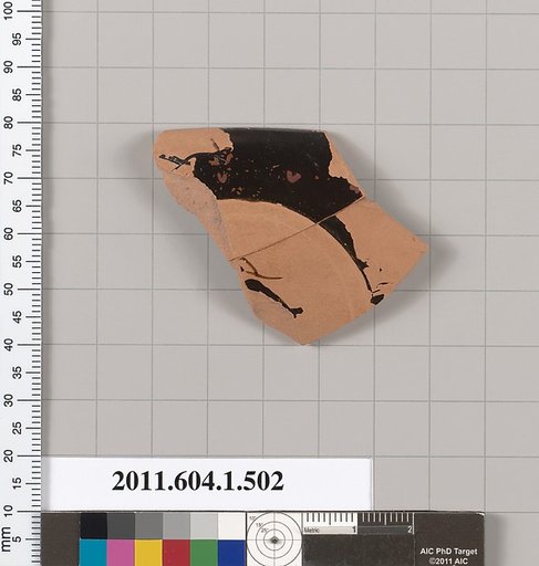 Terracotta rim fragment of a kylix (drinking cup)