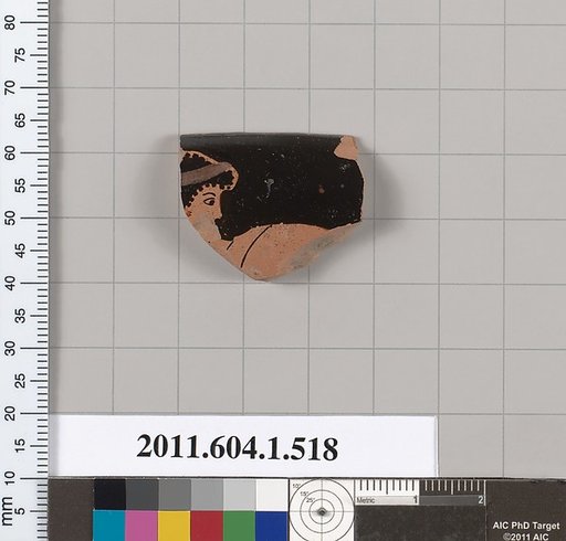 Terracotta rim fragment of a kylix (drinking cup)