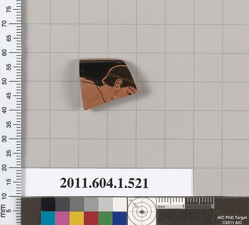 Terracotta rim fragment of a kylix (drinking cup)