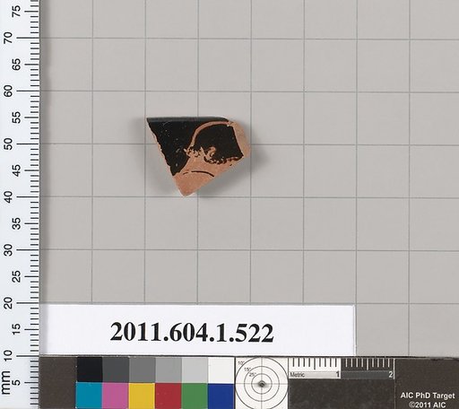 Terracotta rim fragment of a kylix (drinking cup)
