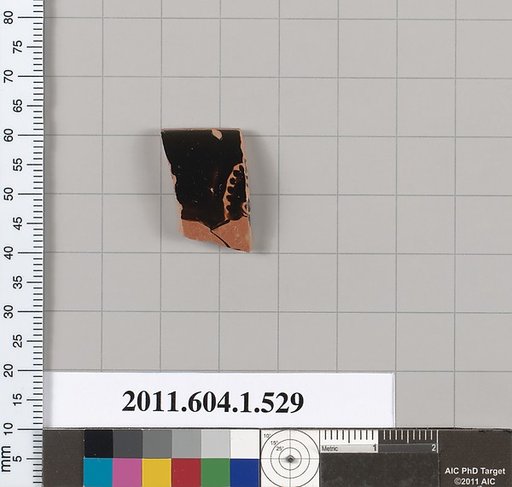 Terracotta rim fragment of a kylix (drinking cup)