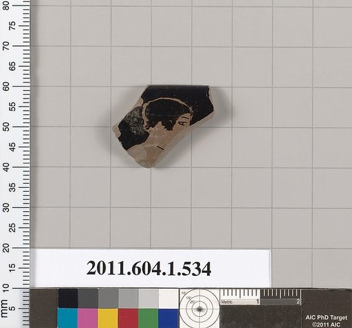 Terracotta rim fragment of a kylix (drinking cup)