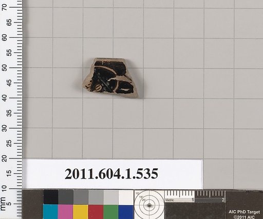 Terracotta rim fragment of a kylix (drinking cup)