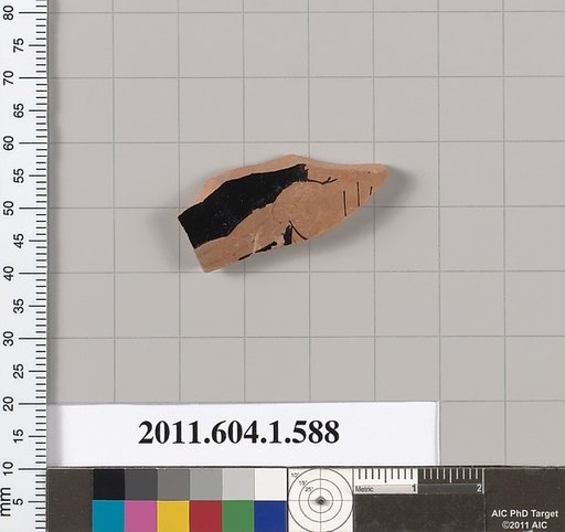 Terracotta fragment of a kylix (drinking cup)