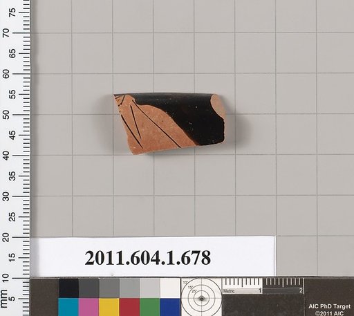 Terracotta rim fragment of a kylix (drinking cup)